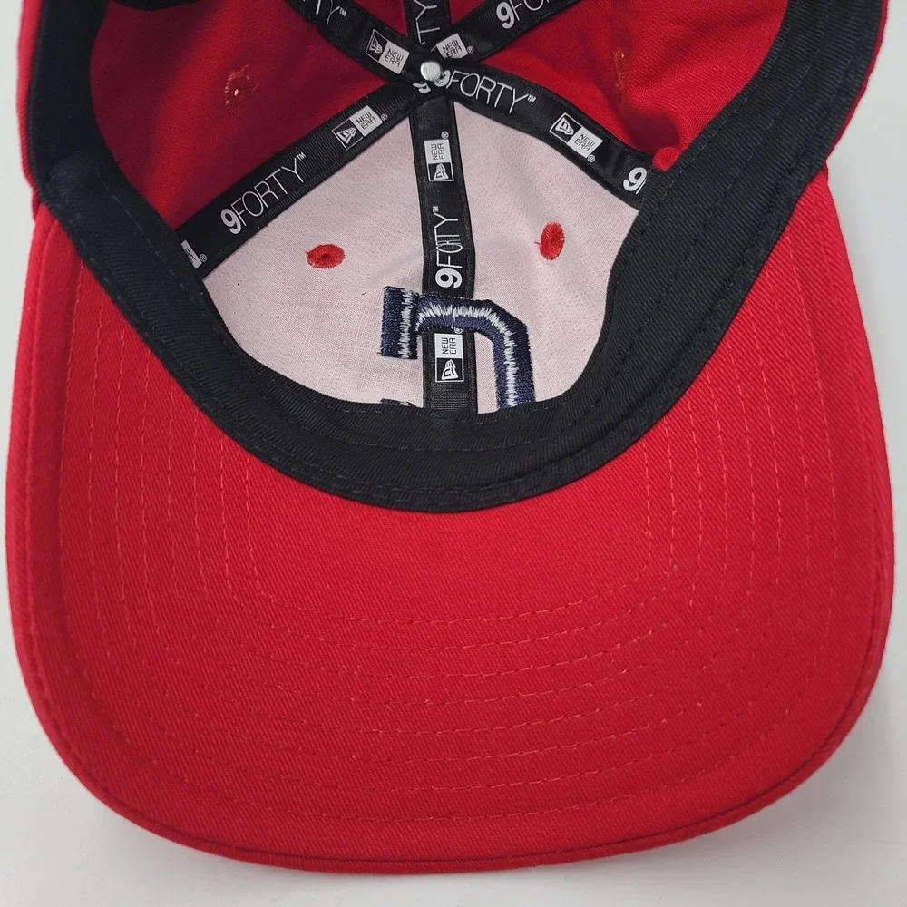 Women Cleveland Indians Hat Strapback New Era 9Forty Red Blue‎ MLB Baseball Logo
